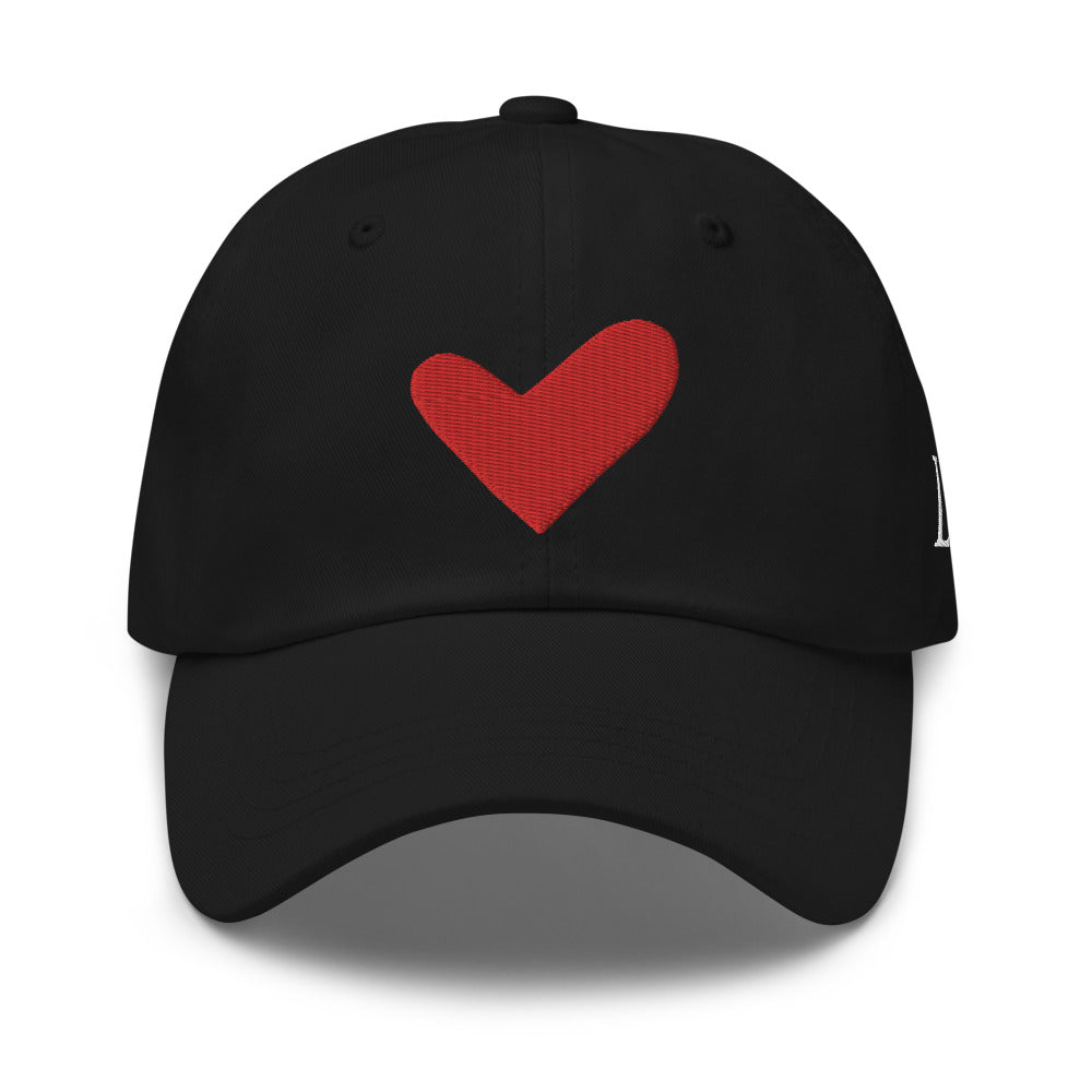 Red Solo Heart Dad Cap