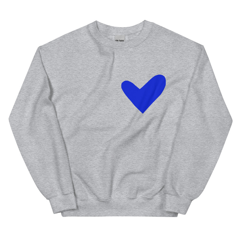 Blue Solo Heart Sweatshirt